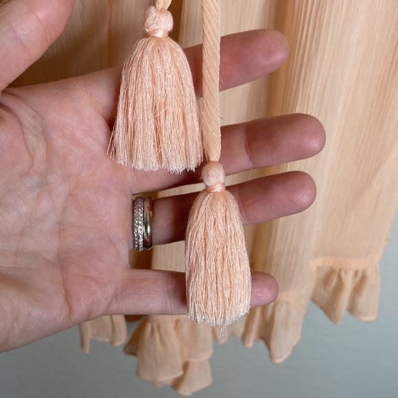 Lovers + Friends Malia romper jumper women’s small peach off shoulder summer - Picture 6 of 10